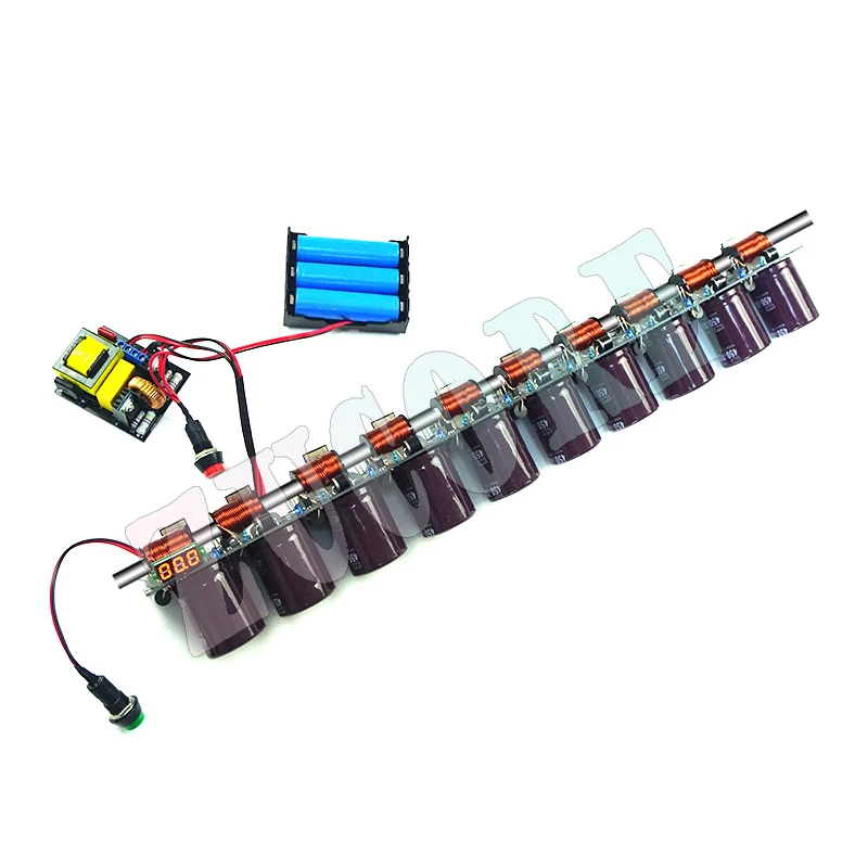 High Voltage Integrated Level 10 Electromagnetic Gun Simple DIY Coil Gun Kit Physics Experimental Teaching Model