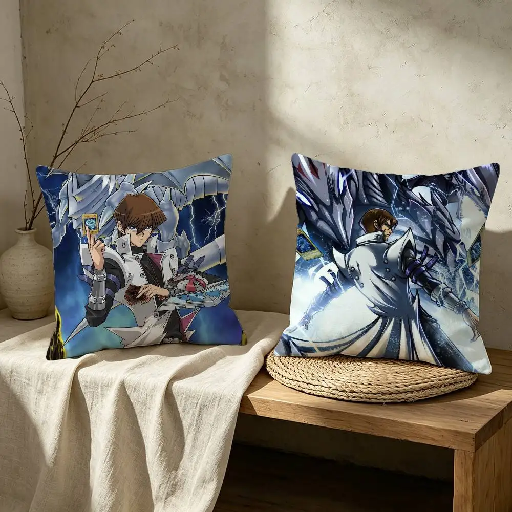 Dark Magician Blue Eyes White Dragon YUGIOH Pillow Case for Sofa Living Room Home office Decor Protective Cover