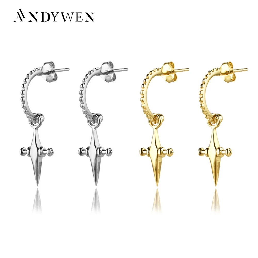 

ANDYWEN, планшетофон, серьги-подвески, женские кольца, подвески, женские петли, пирсинг