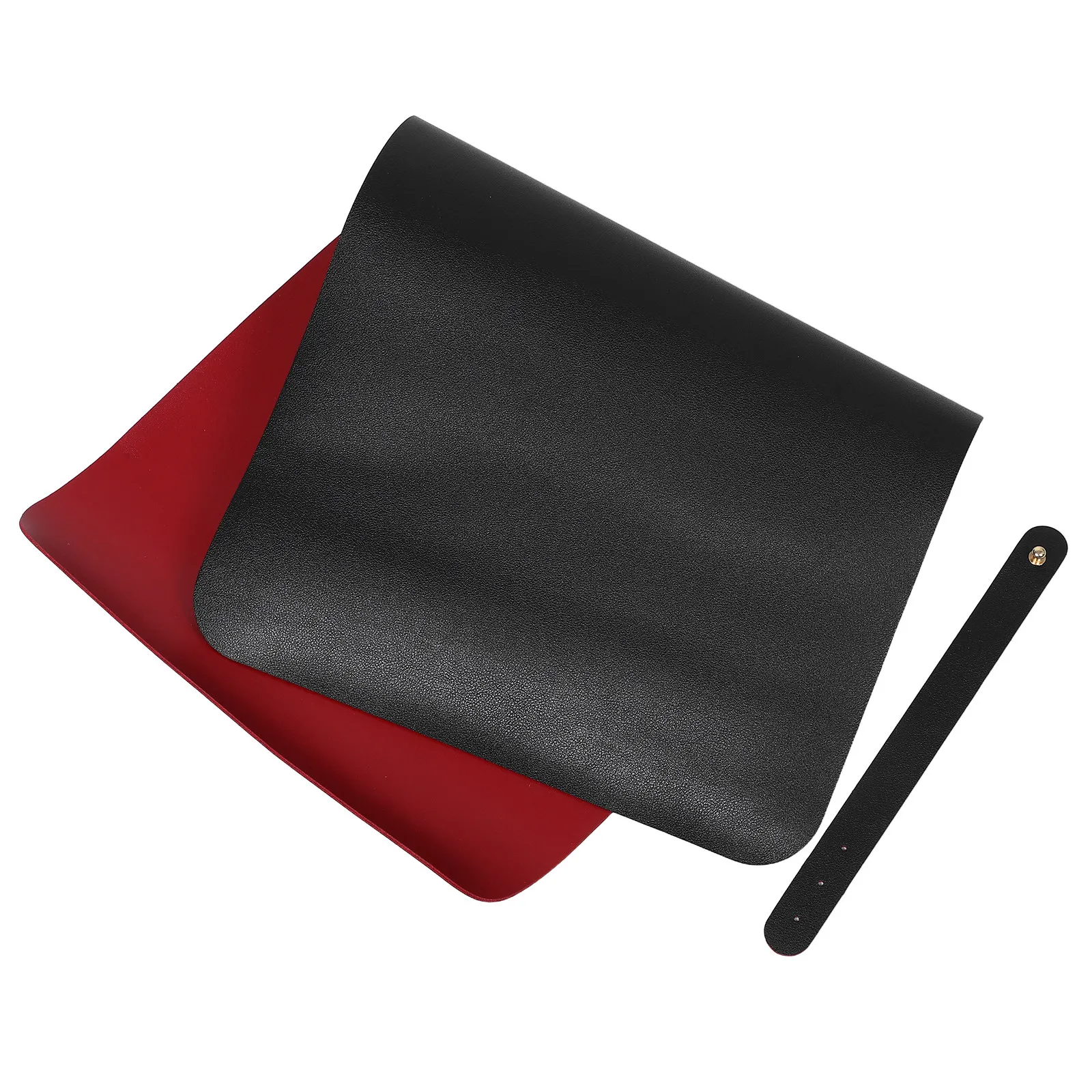 PU Nail Table Protector Mat – 60x30cm Black Soft Manicure Desk Pad for Beauty Salon