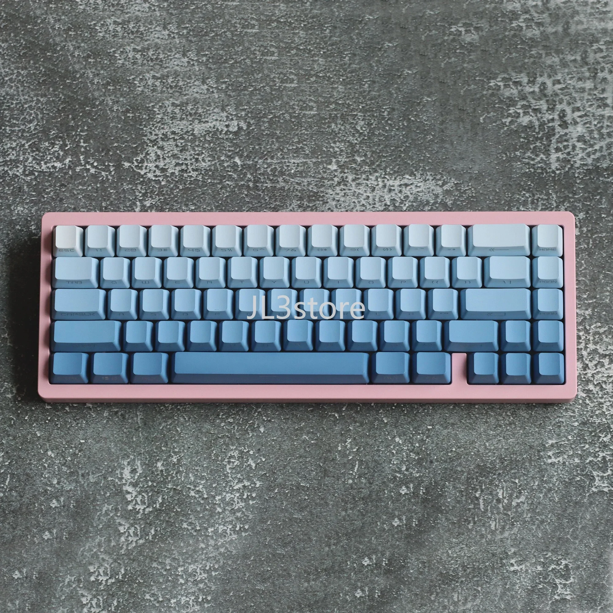 

Fog blue front side engraved light OEM height 68 980 75 87 Customized mechanical keyboard keycaps