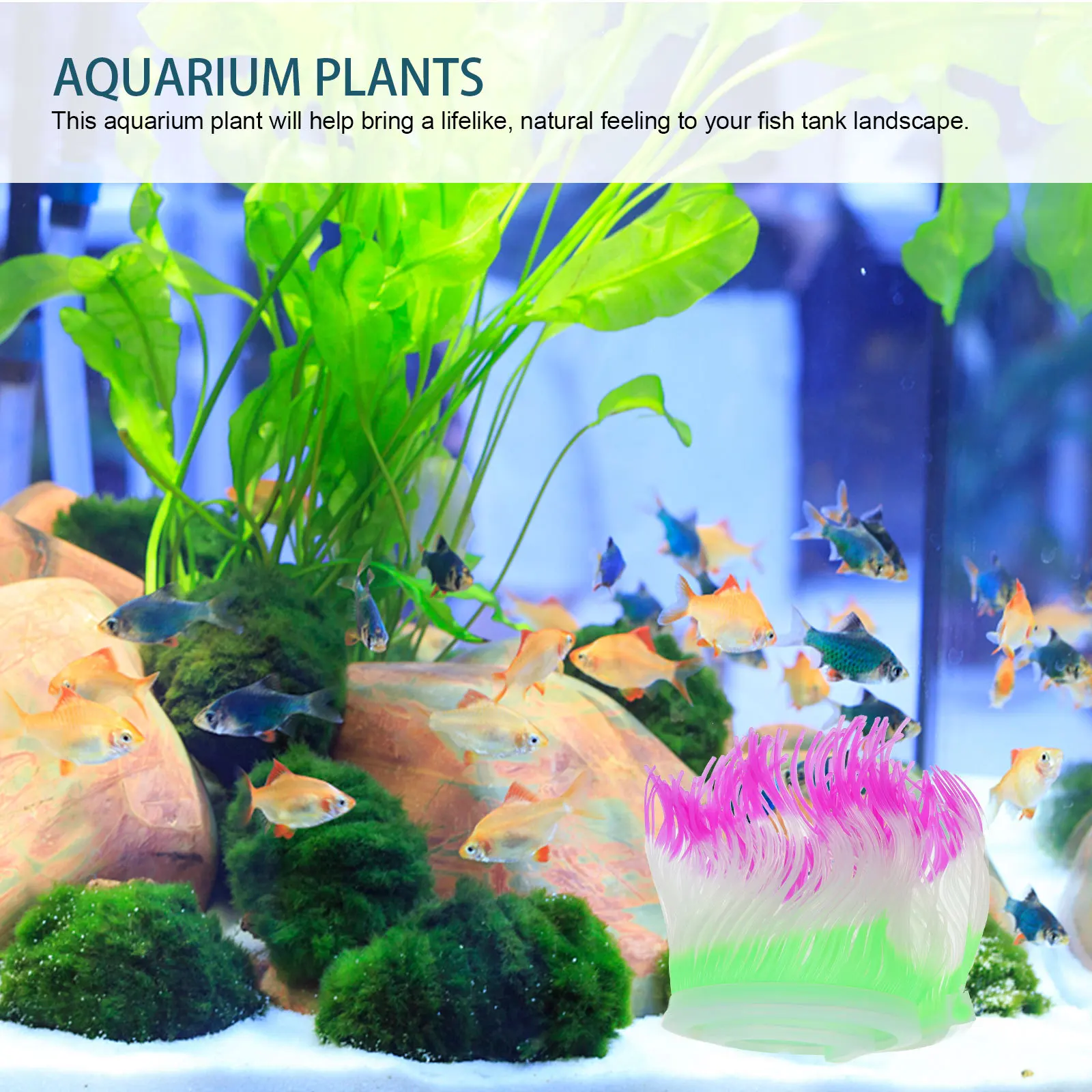 

Coral Noctilucence Silicone Artificial Coral For Aquarium Fish Tank Vivid Landscape Decor Aquatic Plant Adornment