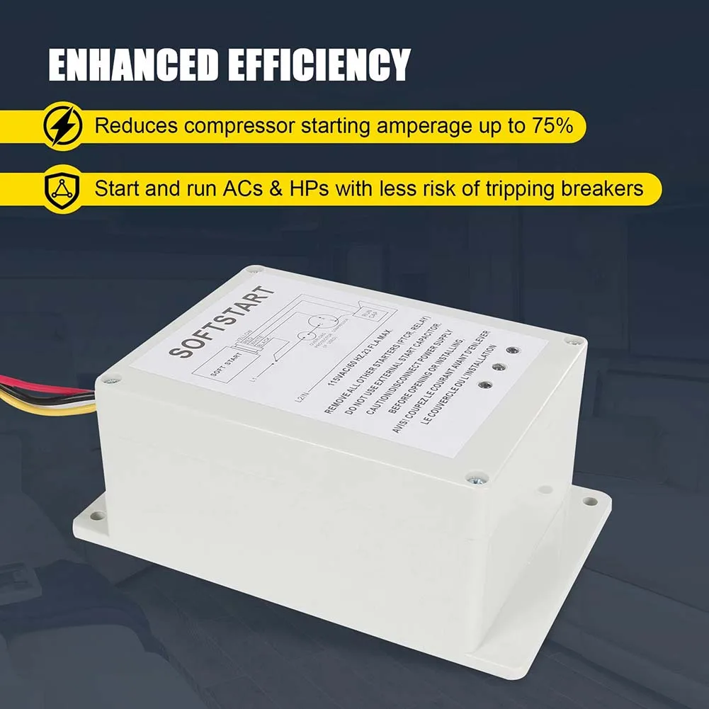 Air Conditioner Control Module RV AC Capacitor Kit Reduces Inrush Current By 75 Percent Dustproof Housing Design