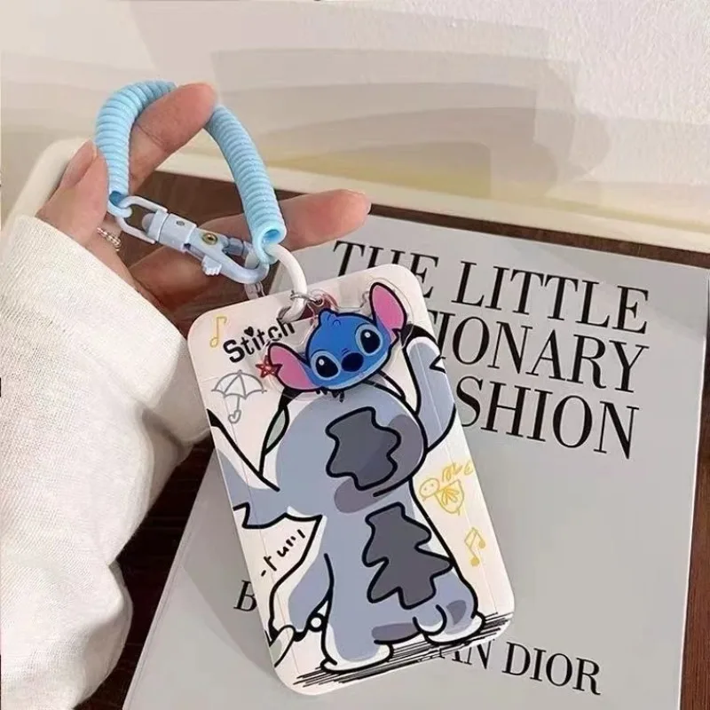 New Disney Stitch cute creative cartoon pattern simple and fashionable plastic waterproof access card anti-lost protective cover