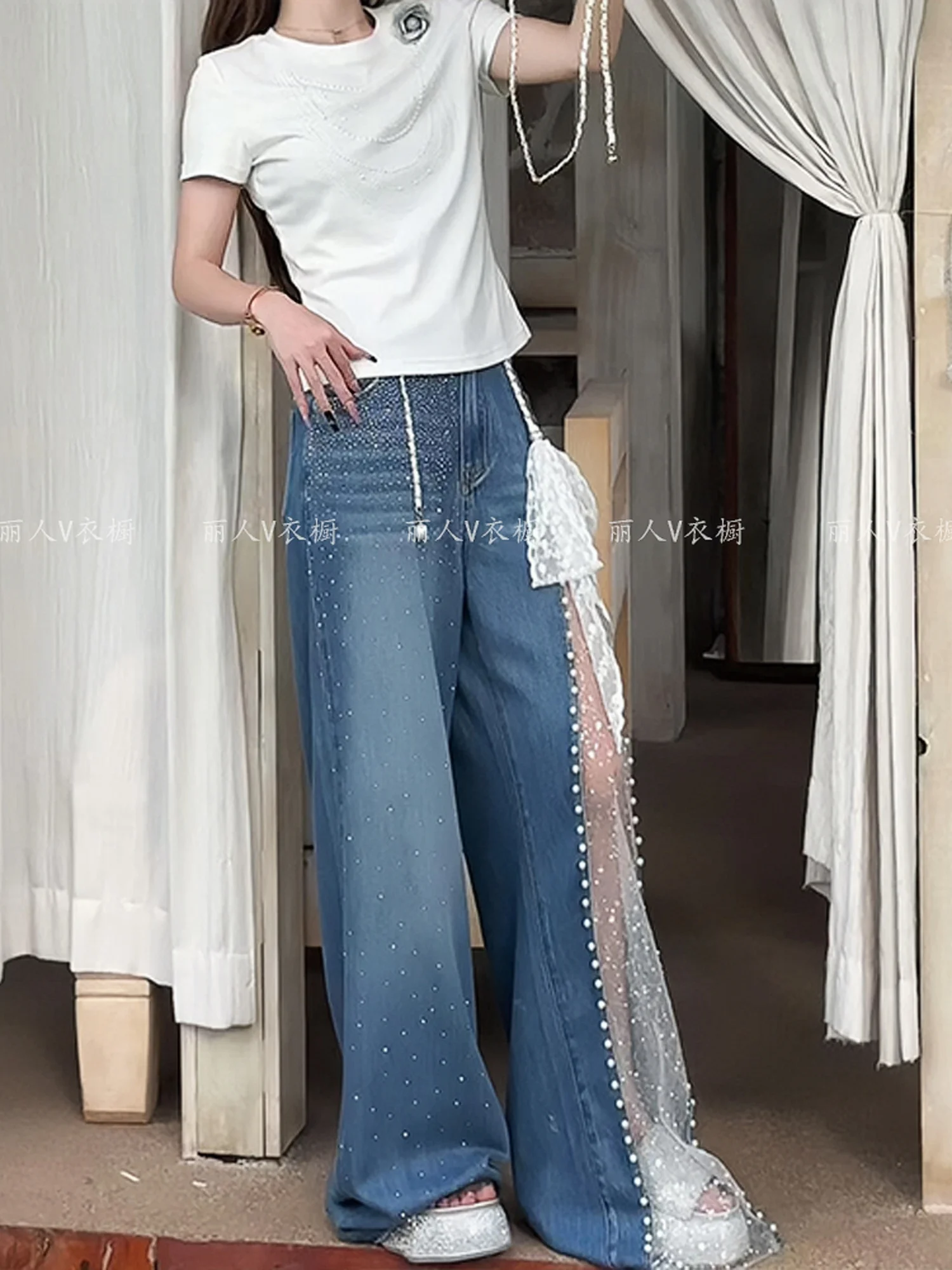 

Women Blue Baggy Jeans 90s Vintage Harajuku Boyfriend Jean Pants Japanese 2000s Style Oversize Y2k Grunge Denim Trousers Clothes