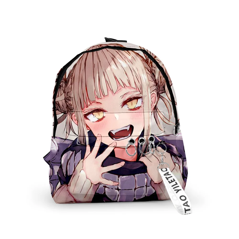 

Popular My Hero Academia Himiko Toga Backpacks Boys/Girls pupil School Bags 3D Keychains Oxford Waterproof Small Backpacks