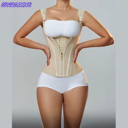 Cinto Colombiano Cintura Trainer, Shorts De Compressão Dupla, Bainha De Controle De Barriga, Emagrecimento, Estômago Liso, Modelando Cinto, S para 3XL