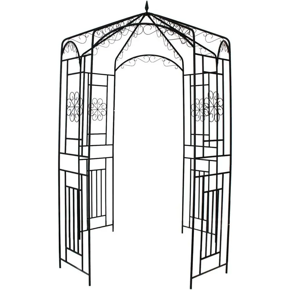 Elegant 8-Foot Garden Archway for Climbing Plants, Outdoor Backyard Gazebo