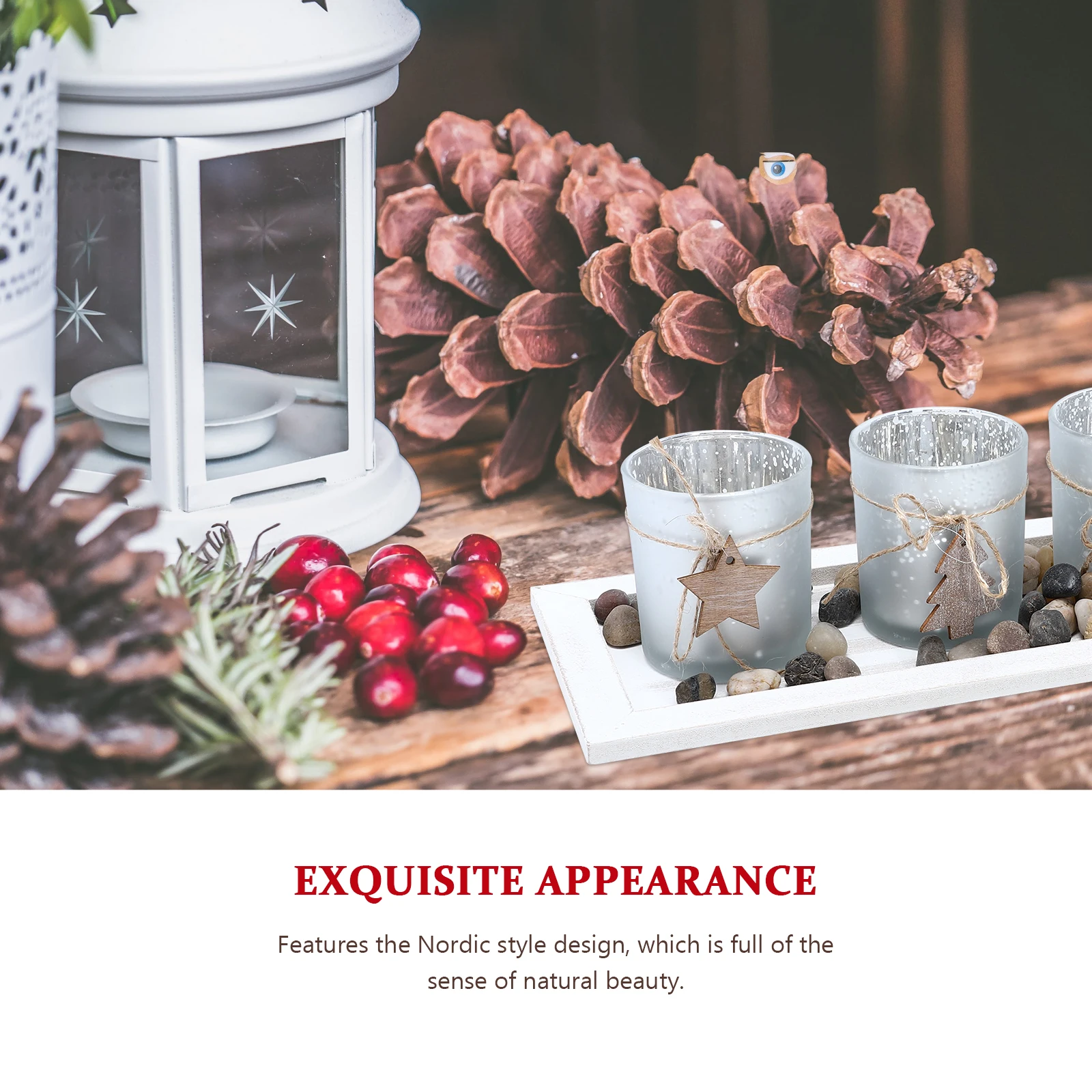 

1set Creative Nordic Style Wooden Candleholder Home Decorative Room Ornament Desktop Stand For Wedding Christmas