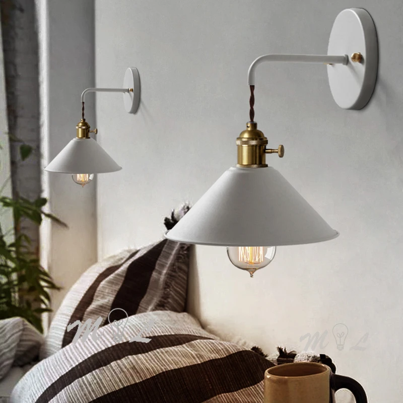 Modern Wall Lamps Beside Wall+lamps E27 Sconces Wall Light Fixtures Bedroom Lamp Simple Iron Washer Bathroom Mirror Wall Light
