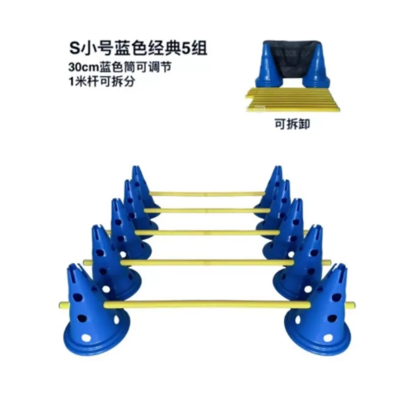 Pet Dog Agility Training Set, Adjustable Hurdle and Weave Poles for Outdoor Puppy Training