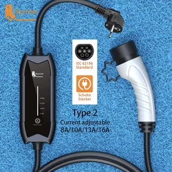 Feyree EV Charger แบบพกพา Type2 / GB/T ปลั๊ก 16A SINGLE PHASE 3.5KW Type1 3.5 M Wallbox สถานีชาร์จสําหรับยานพาหนะไฟฟ้า