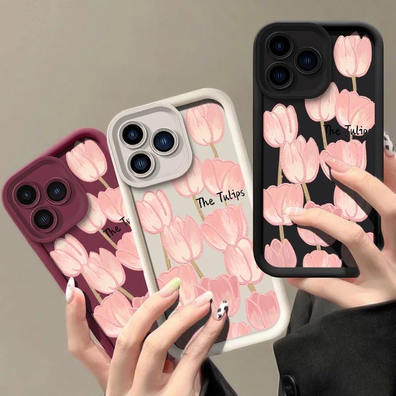 Silicone Flower Phone Case For Xiaomi Poco M7 Pro C65 C40 C50 C31 M6 Plus M5s M4 M3 M2 C61 C55 C51 Soft Shockproof Matte Cover