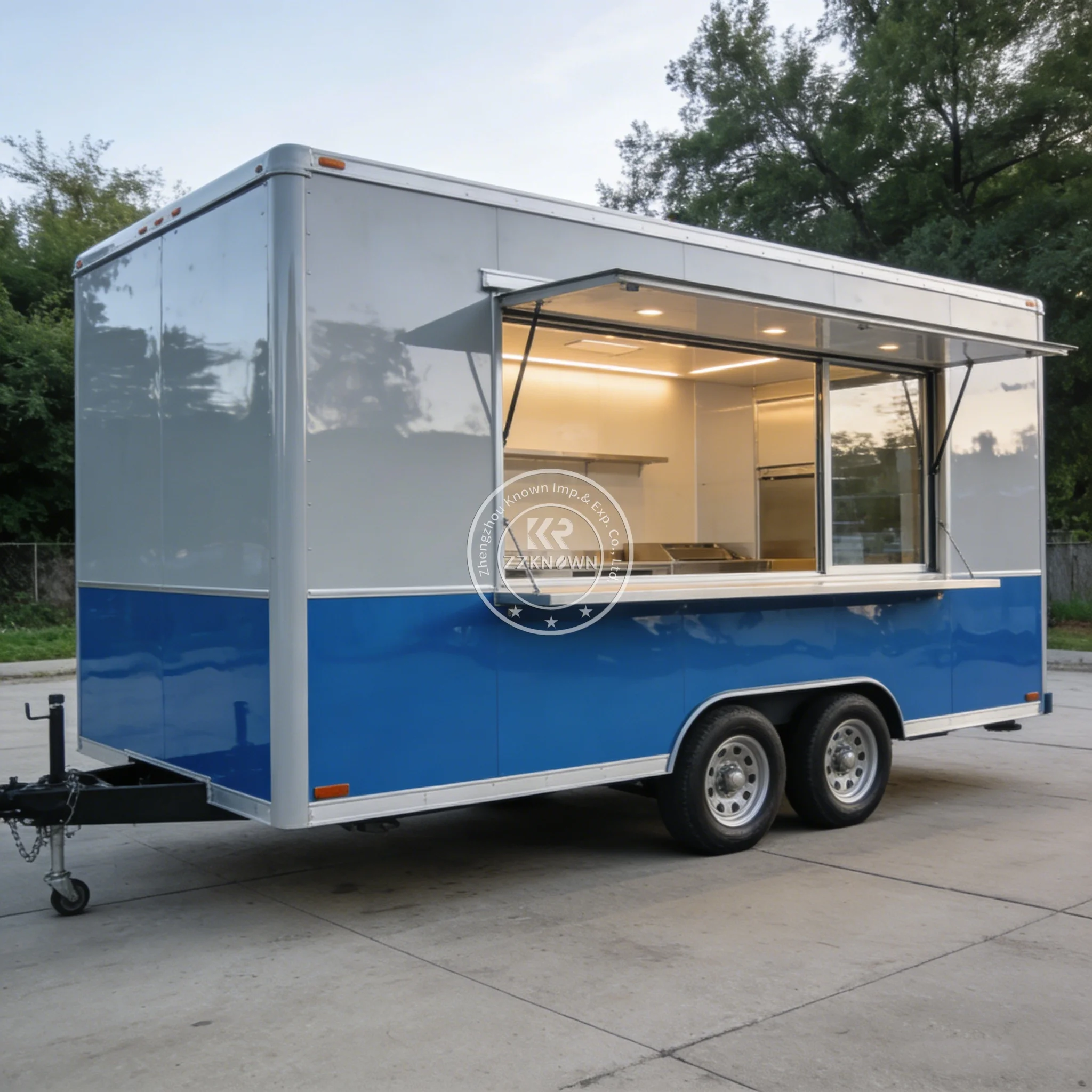 

Customized Fully Equipped Mobile Fast Food Trailer | New Kiosk with Full Kitchen for Restaurants, Snack Factory & Retail Sale