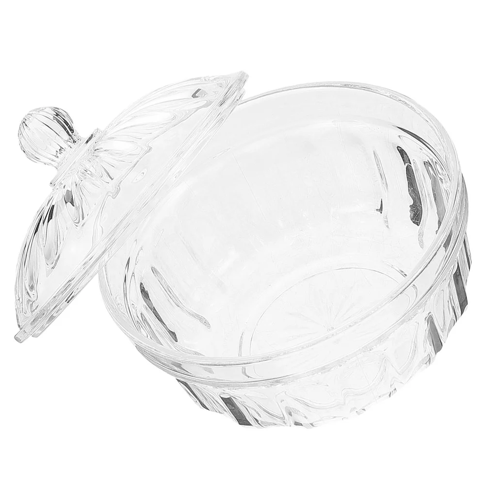 1PC Acrylic Snack Jar Lid Clear Candy Storage Box Party Treats Container Small Acrylic Bowl Elegant Tableware Set for Kitchen