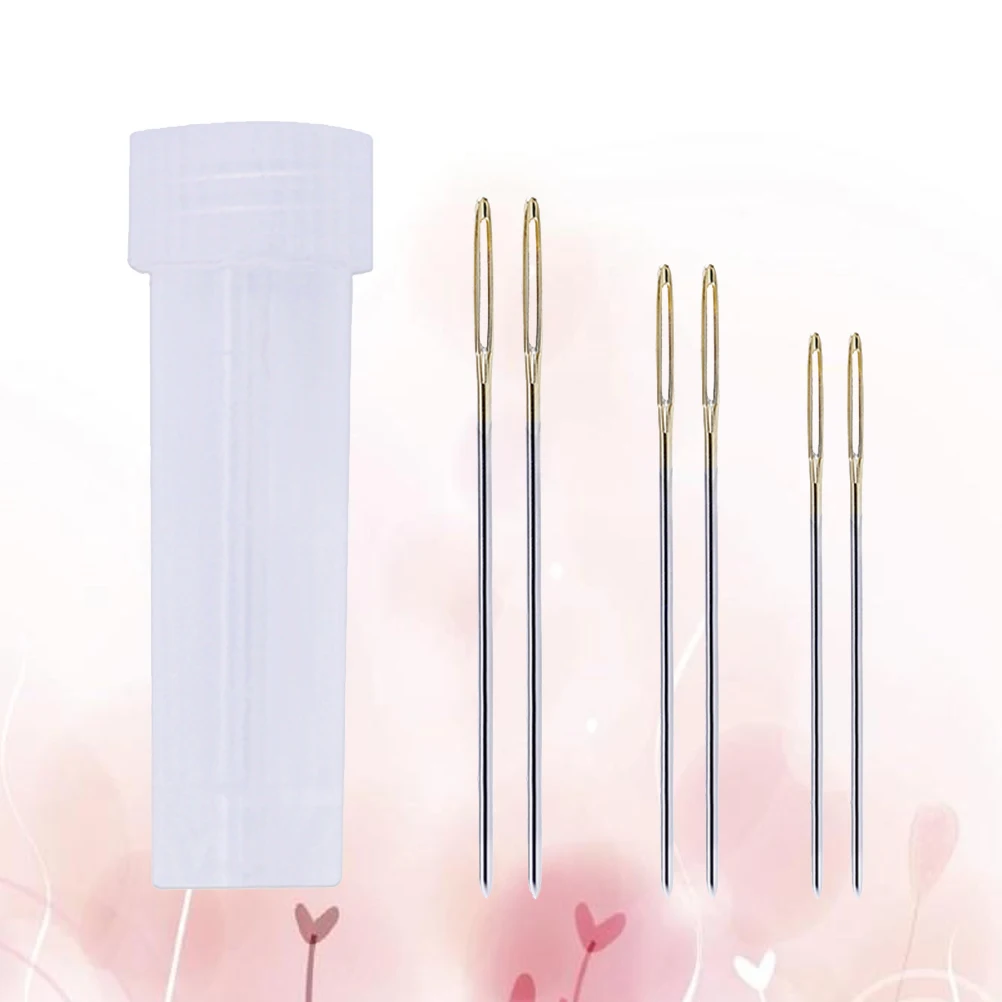 

7Pcs Blunt Needle Large Eye Stitching Needles Stainless Steel Anti-Corrosion for Knitting Crochet Cross Stitch Yarn Crafts