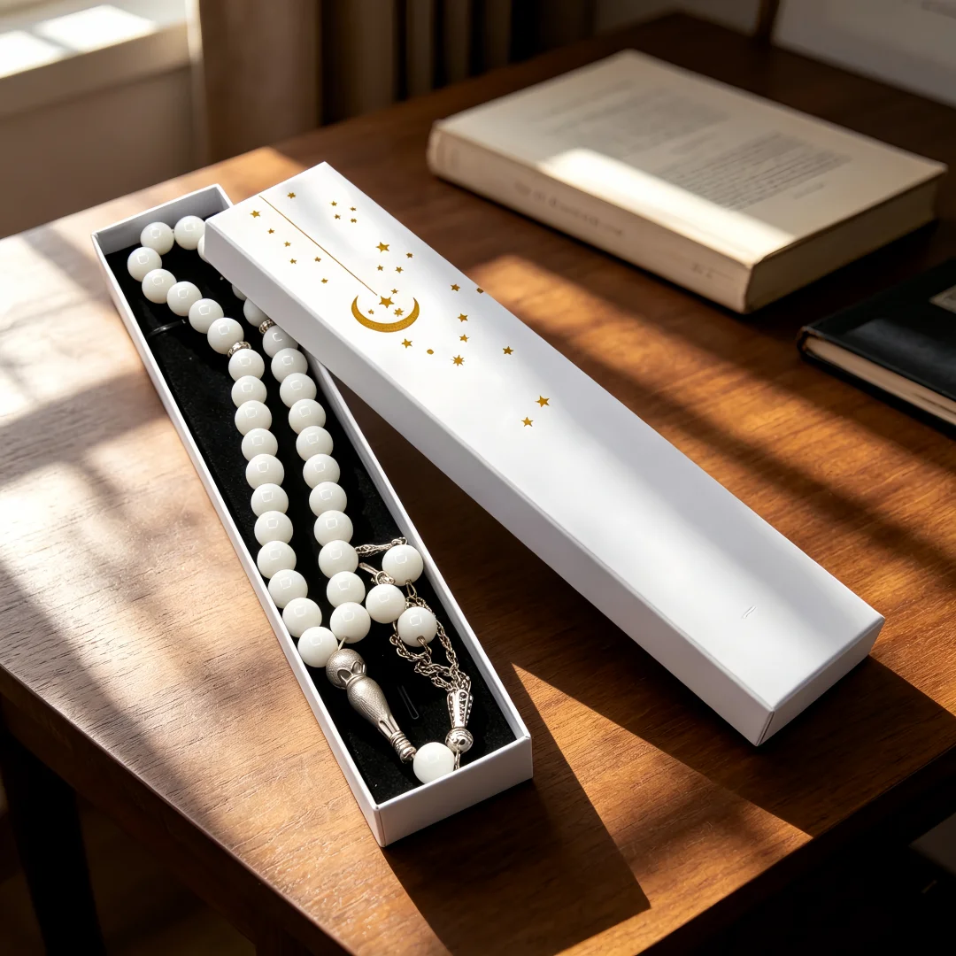 Muslim Prayer Beads 10 mm Tasbih Rosary Masbaha Finger Counter Tasbeeh 33 Beads With Box Islamic Misbaha Handmade Ramadan Gift