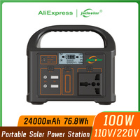 New jsdsolar Portable Solar Power Station Power Generator 100W 110V220V LED Light Emergency Solar Power Bank for Outdoor Camping