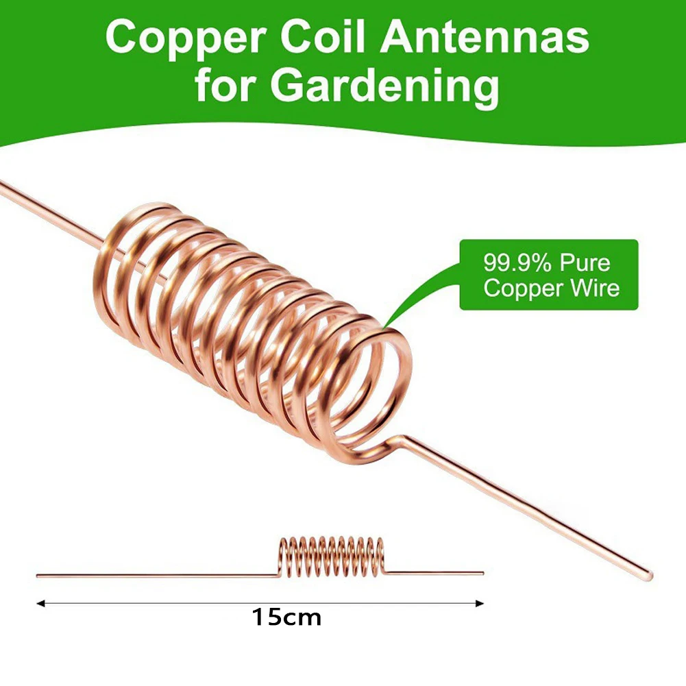 Pure Copper Electroculture Stakes Set of 6 for Gardening Applications Enhance Plant Growth and Soil Nutrient Absorption