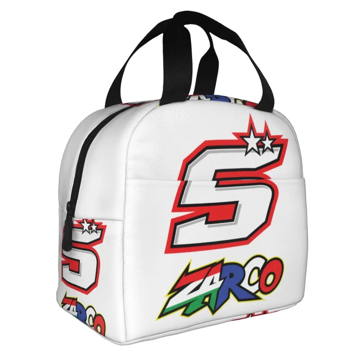 French Motorcycle Racer Johanns Zarcos 5 Resuable Lunch Boxes for Women Waterproof Cooler Thermal Food Insulated Lunch Bag