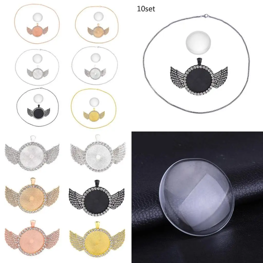 

J78F 10x лоток для подвесок со стразами и рамкой для ювелирных изделий DIY, лоток для подвески с изображением ожерелья