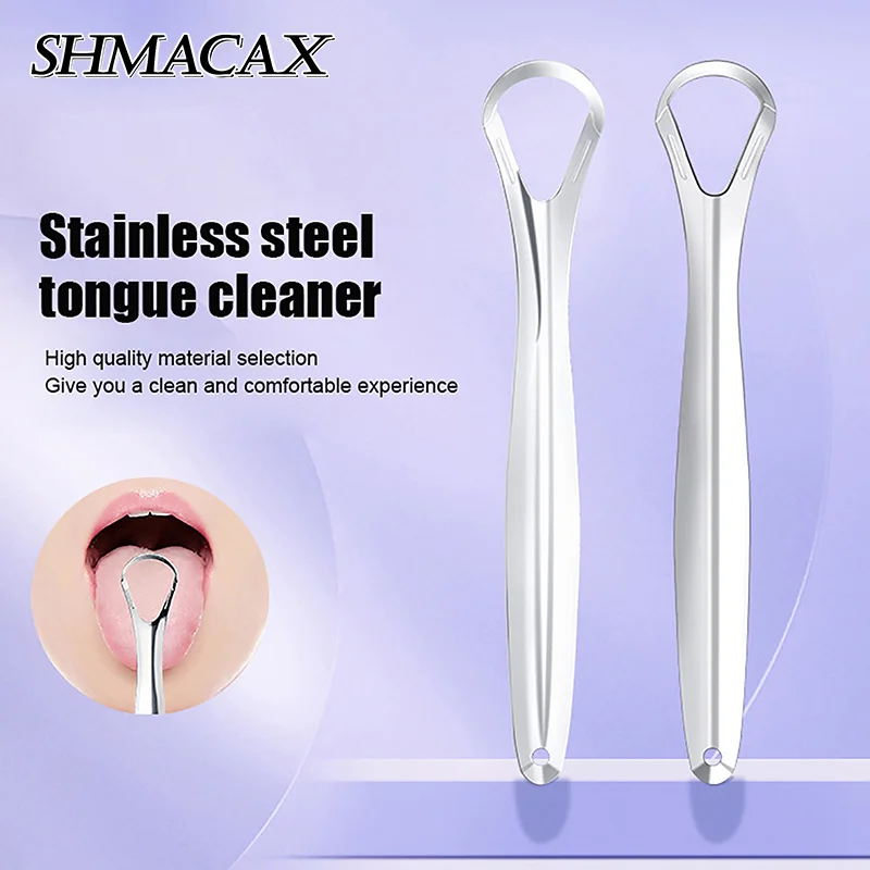 

Stainless Steel Tongue Scrapers Mouth Cleaner Fresh Breath Men Women Dental Oral Care Cleaning Brush