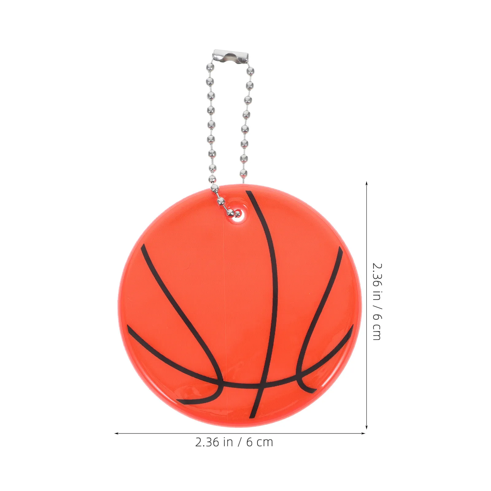 11Pcs Basketball Reflective Pendant 6Cm Functional Keychain Reflective Backpack Charm Traffic Sports Accessory
