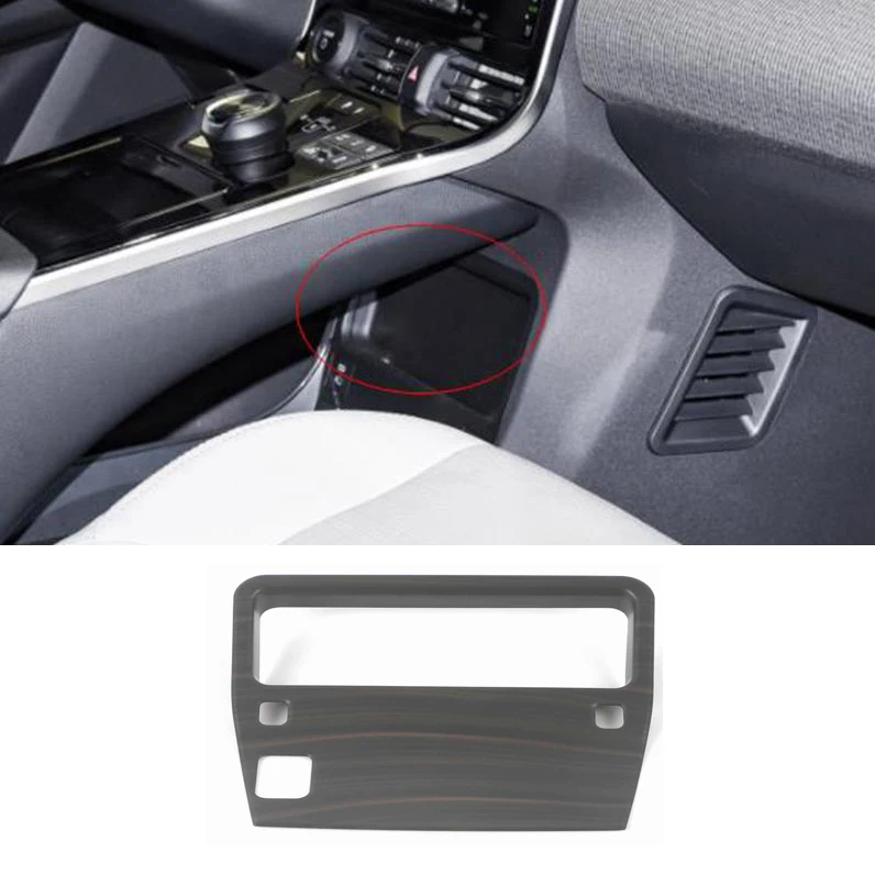 Carbon Fiber Car Under Gear Shift Panel Trims for Toyota BZ4X EA10 Subaru Solterra 2023 2024 Accessories Auto Kit Decoration