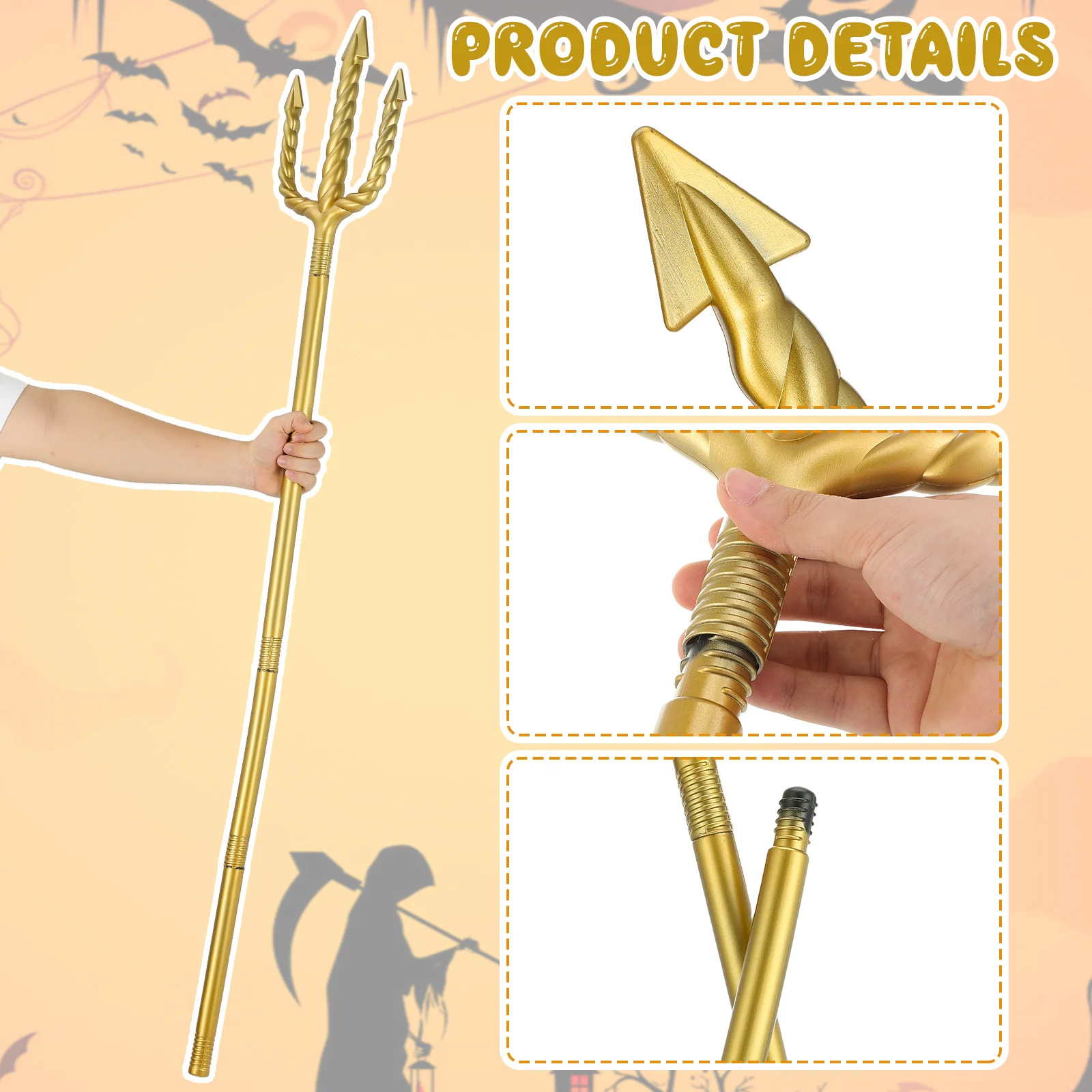 هالوين الشيطان الملعب شوكة زي ملحق الدعامة المرحلة حفلة أطفال شيطان خفيفة الوزن البلاستيك الكبار ترايدنت الموظفين الديكور