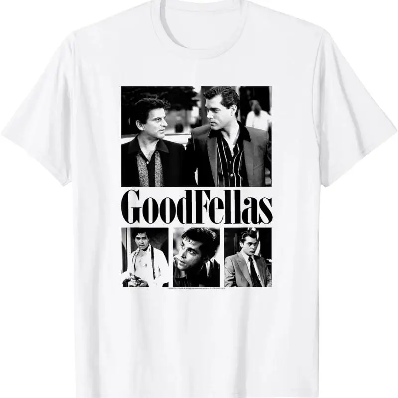 Goodfellas Black And White Collage Three Characters T-Shirt