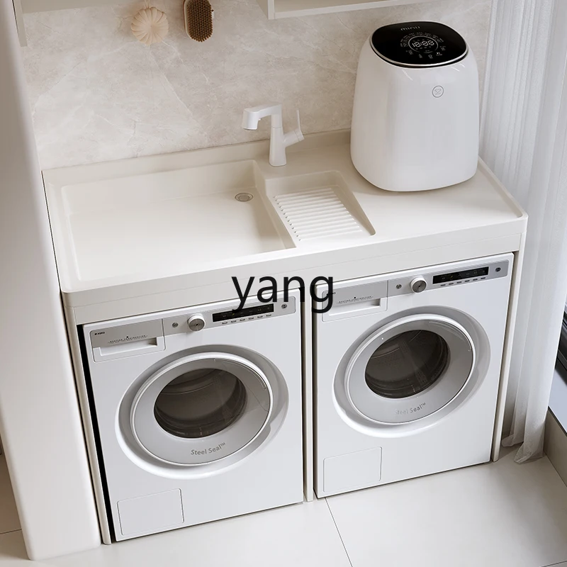 

lmm stainless steel double washing machine balcony cabinet dryer combination double machine position wash basin