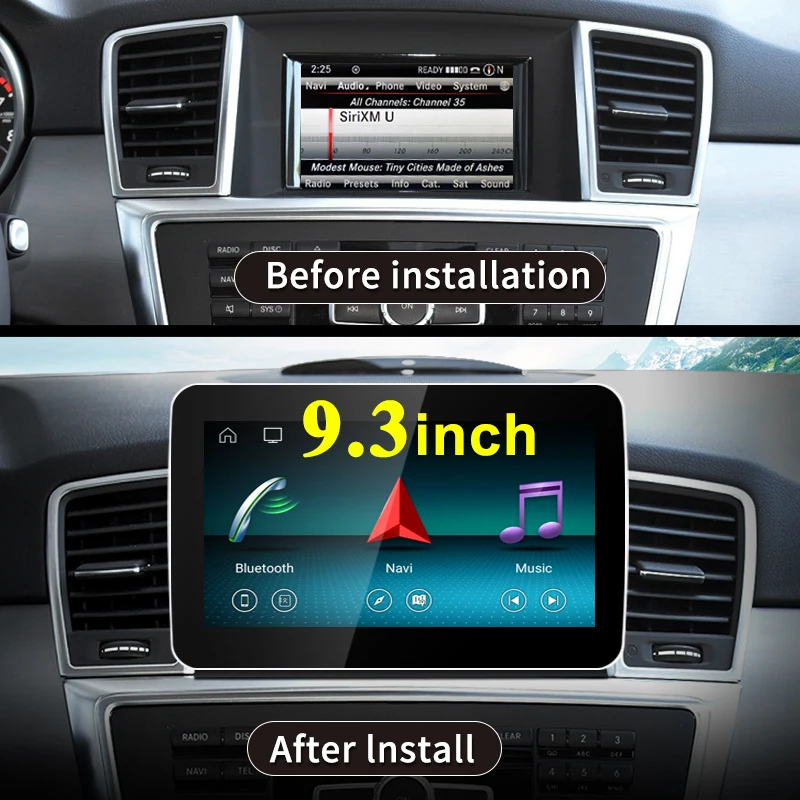 8Core Android12 System Apple Carplay Car Video Player Navigation Multimedia Screen For Mercedes Benz M Class  W166 ML250 ML350