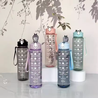 750ML Large Capacity Sports Water Bottle Leak Proof Colorful Plastic Cup Drinking Outdoor Travel Portable Gym Fitness Jugs 2025