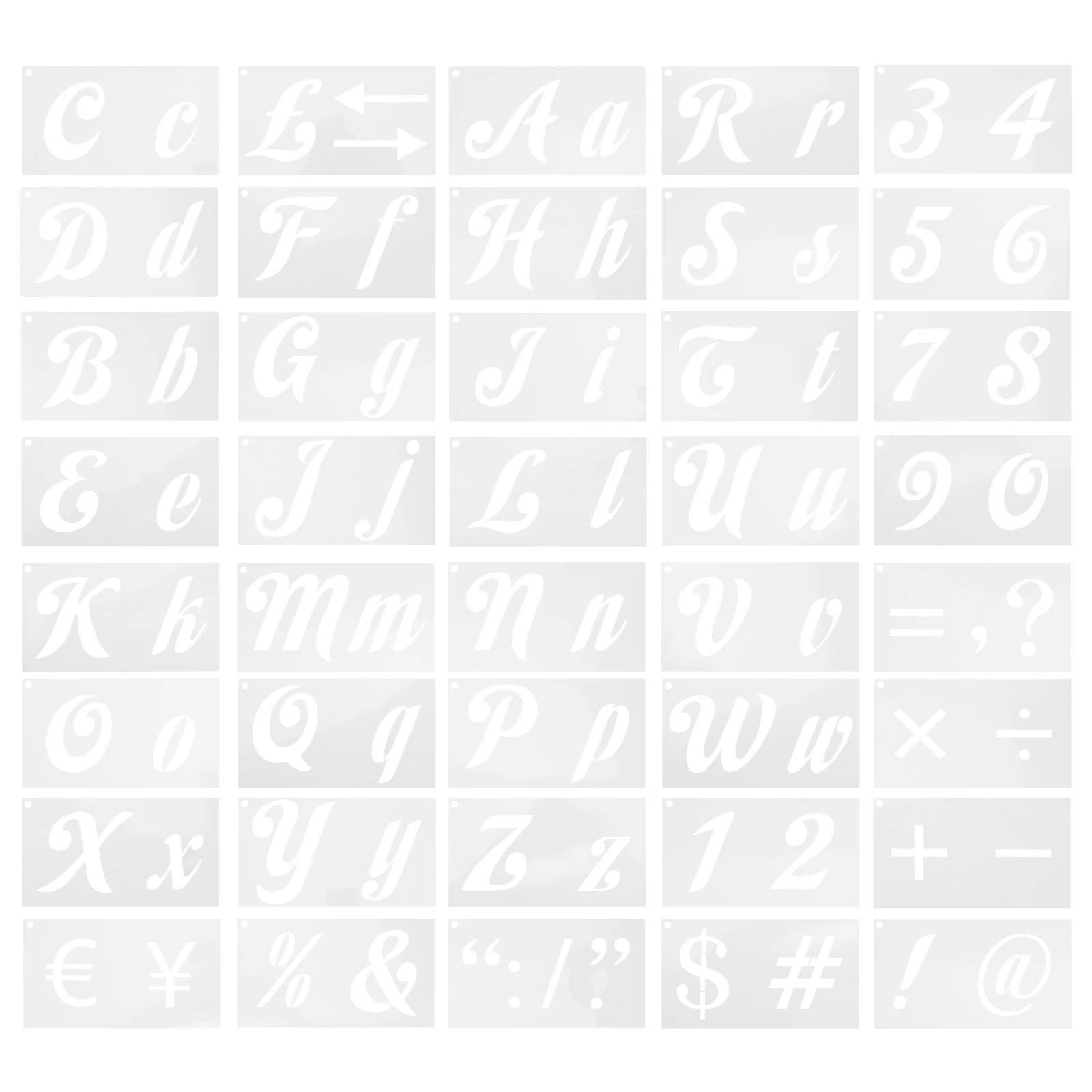 

Alphabet Stencils Large Letter Templates Hollow Design Washable Craft Projects for Painting Wood Scrapbook