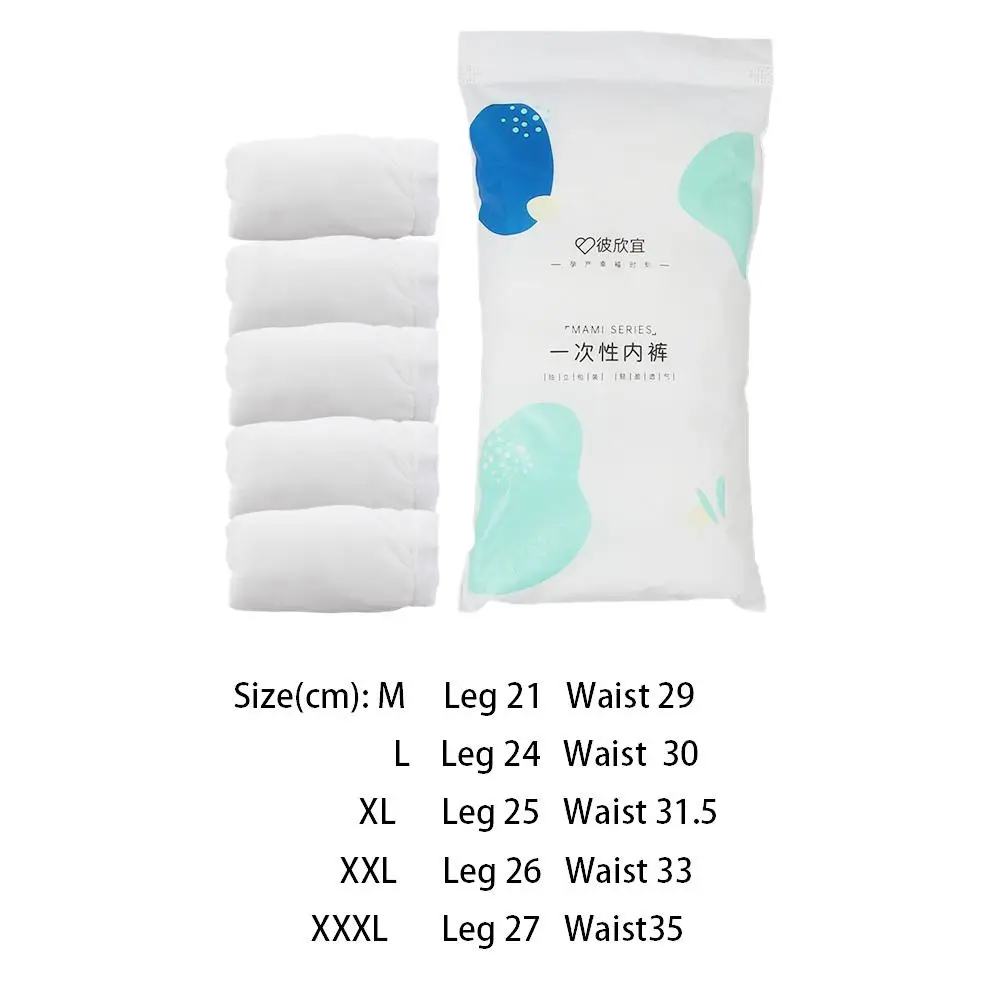 Fournitures de voyage d'accouchement 5 pièces sous-vêtements de maternité culottes jetables pour femmes intimes de maternité sous-vêtements post-partum
