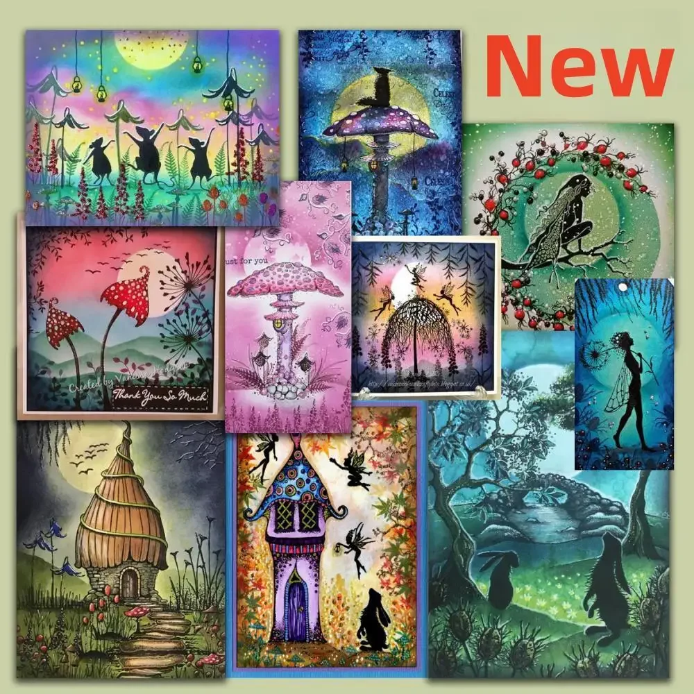 

Mushroom House Animal Flower Tree Clear Stamp Make Card Scrapbook Embossed Paper Album Diy Craft Mould Template Decoration