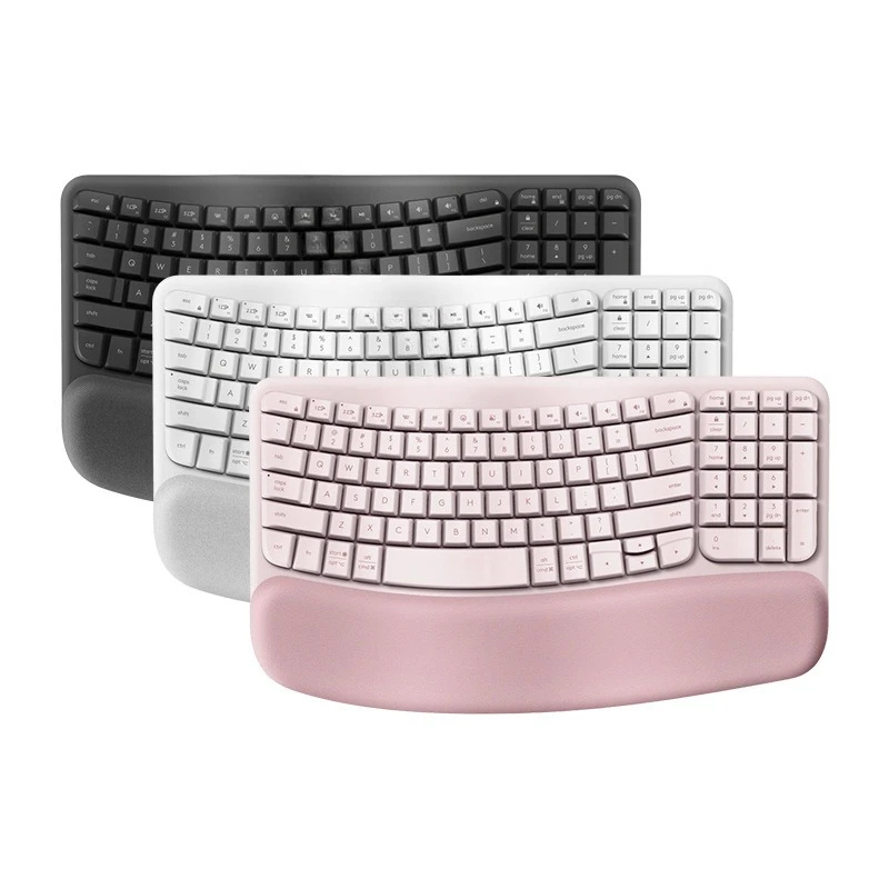

Ergonomics, Bluetooth Wireless Keyboard, Palm Pad, Office Comfort Keyboard