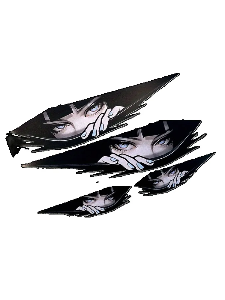AliExpress anlyxi Anime Animation Sticker Girl's Eye Stickers Suitable for Bicycles, Motorcycles, Electric Vehicles Bicycle Stickers Cycling 1pcs