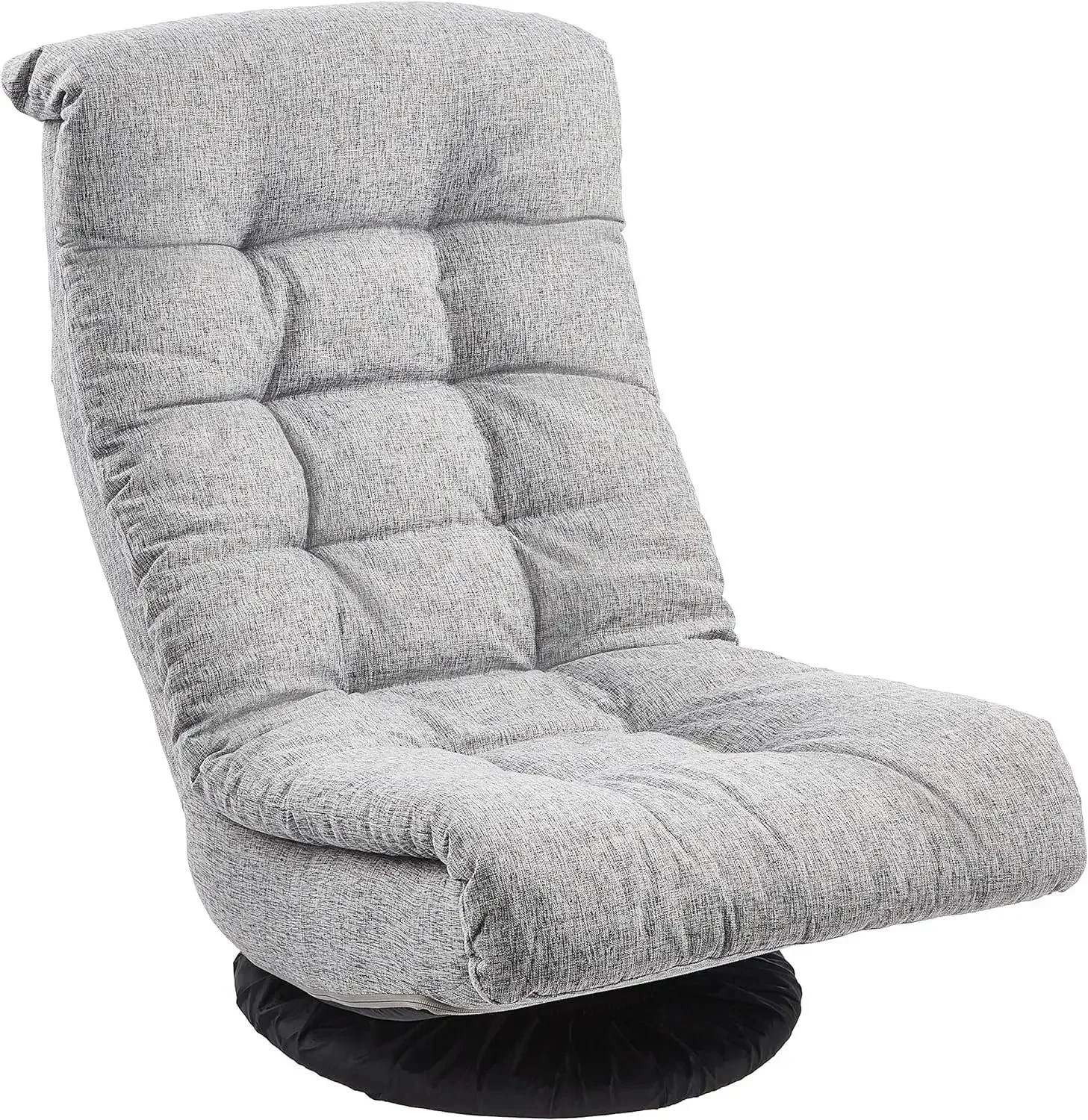 

Basics Swivel Foam Lounge Chair with Headrest, Adjustable, 26.3"D x 23.5"W x 13.7"H, Grey