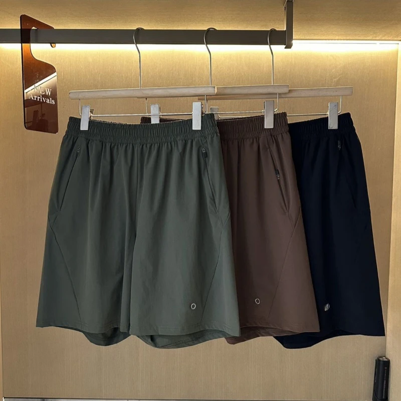 

2025 Summer New Men's Outdoor Sports Shorts Fashion Running Fitness Loose Five Quarter Pants Straight Quick Drying Sports Pants