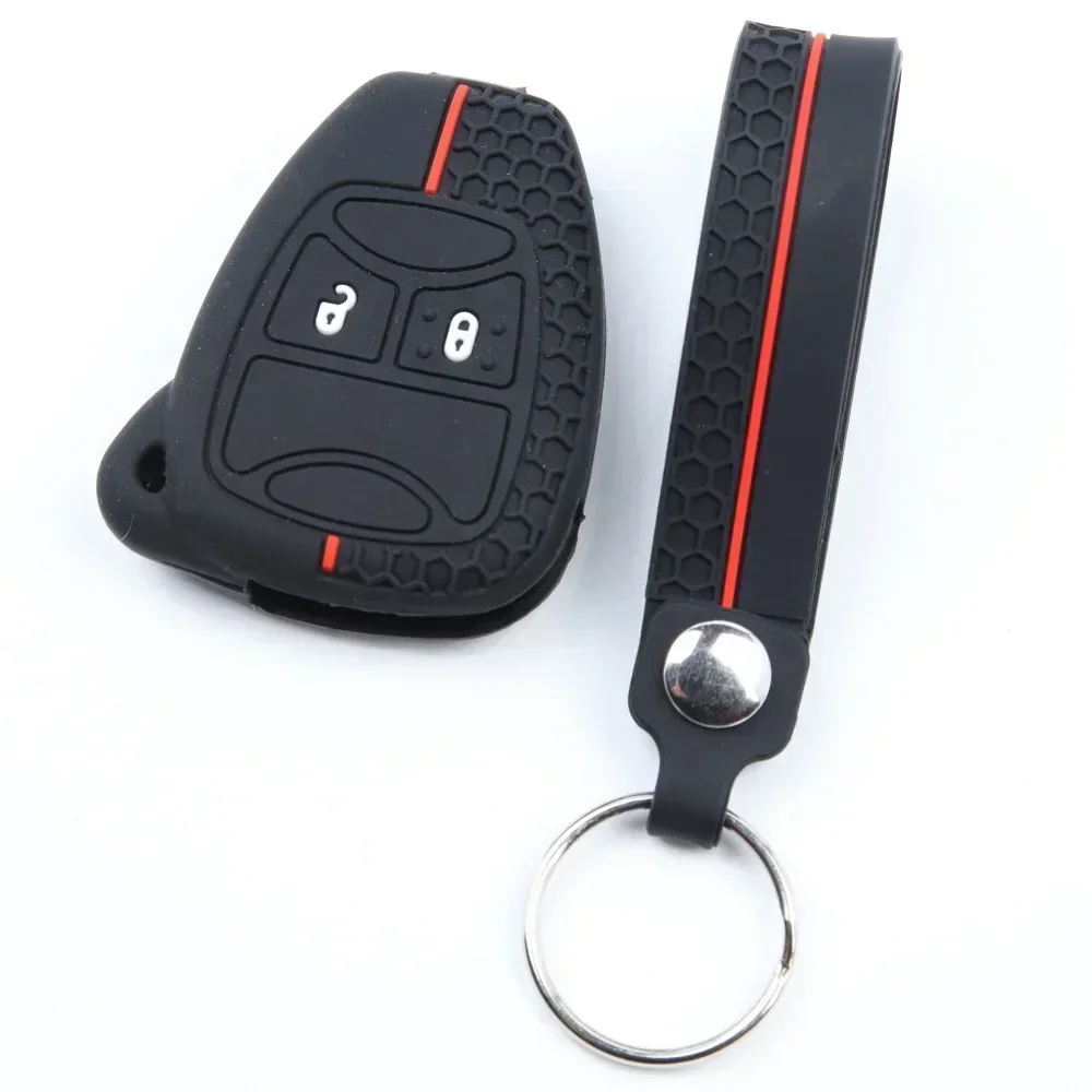 Keychain for Chrysler Pacifica Aspen 300c Dodge Caravan Key Cover For Jeep Wrangler Jk Commander Grand Cherokee Car Key Case