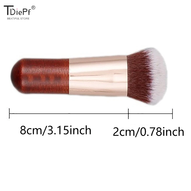 1pc pennello per trucco Mini fondotinta pennello per trucco BB Cream Powder Blush pennelli per trucco per capelli sintetici morbidi Face Cosmetic BeautyTool
