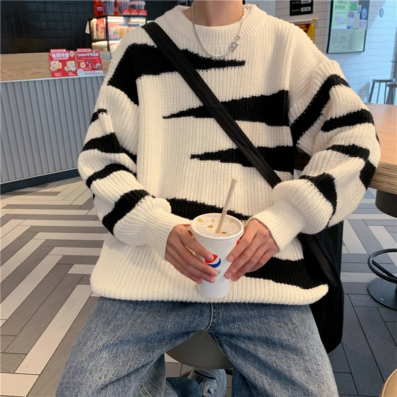 

2023 Autumn Winter Men's Cashmere Sweaters Fashion Warm Pullover Sweater Wool Knitted Jumper Pullovers Clothing Knitwear E109