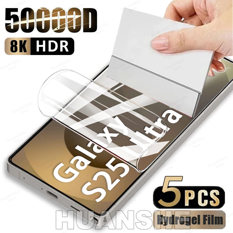 

5PCS Hydrogel Screen Protector Film for Samsung S26 S25 Ultra S25 S24 S23 S22 S21 S20 Note 20 Ultra Plus FE Edge