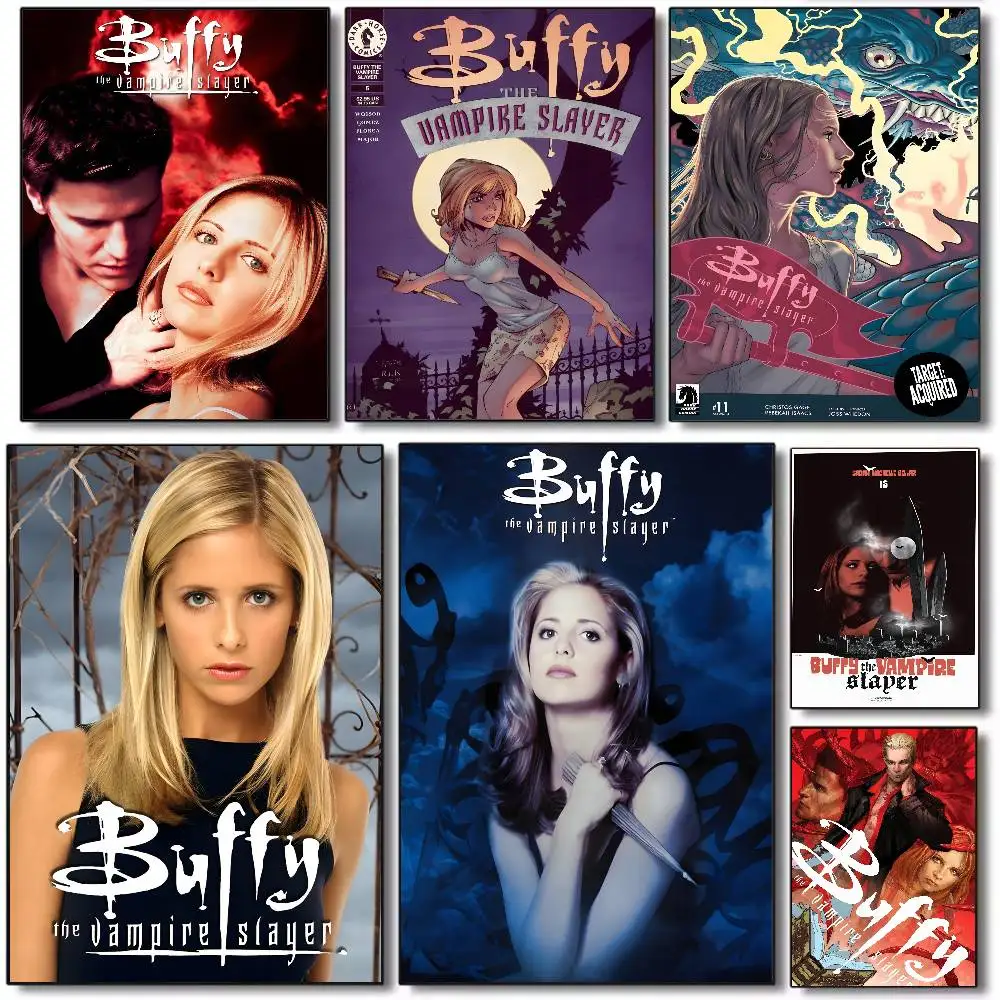 Movie Buffy The Vampire Slayer Poster Art canvas HD aesthetic Printing Paper Wall Art for Living Room Bar fashion Home Decor