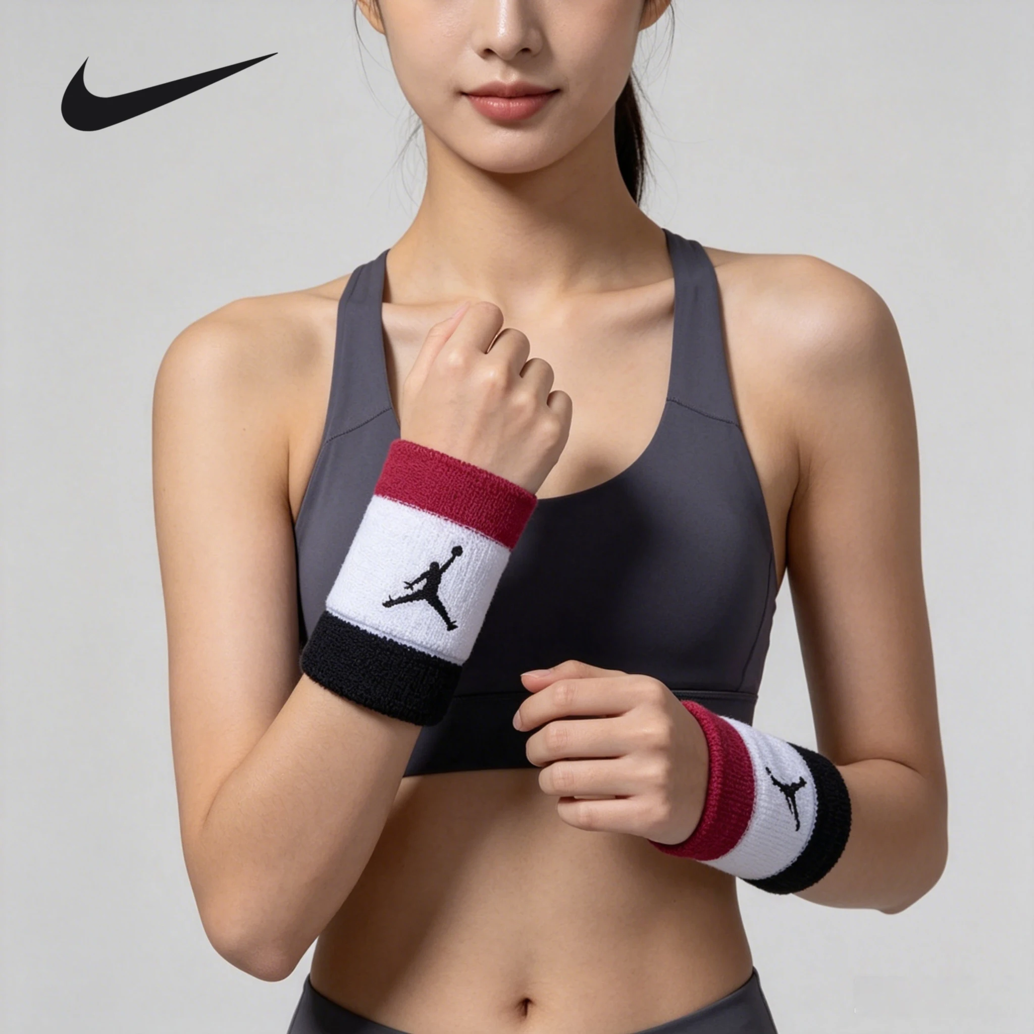 Equipo de protección para portero, muñequera deportiva Nike Jordan Flyer, muñequera deportiva para tenis para mujer y hombre, J1004300652OS
