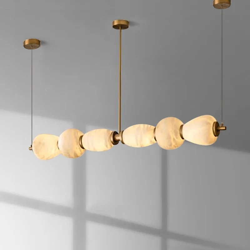 

Nordic Light Luxury Full Copper Dolomite chandelier Modern Restaurant Island Terrace Bar Bar Tea Room Study Creative chandelier