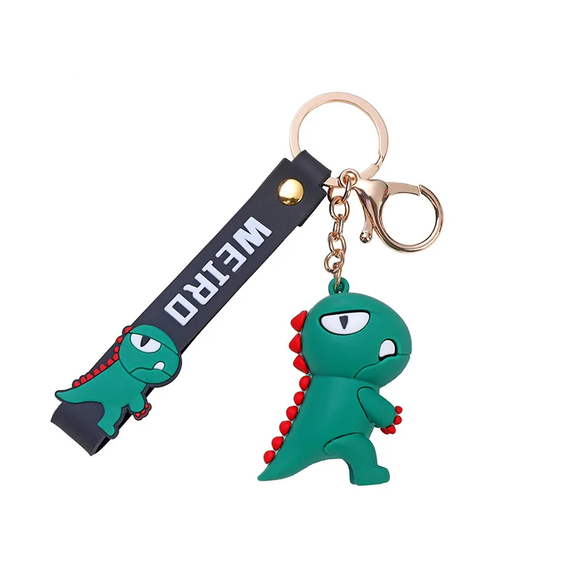 Miniso car children's keychain pendant, mini keychain pendant, 3D dinosaur statue, bag pendant