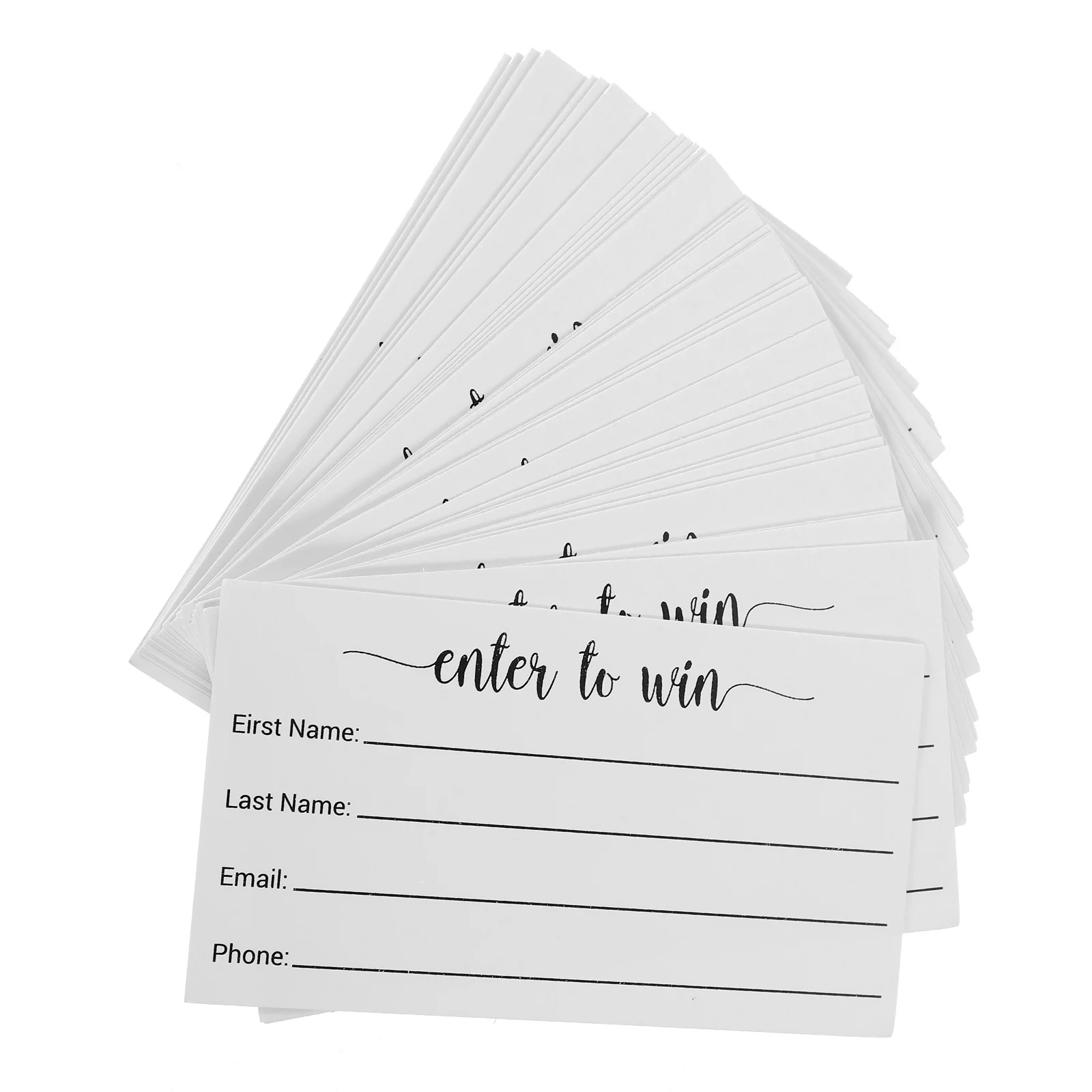 

100pcs Blank Party Supply Multi-Use Entry Form Ballot Raffle Tickets Cards Event Voting Sheets Party Game Accessory Supply