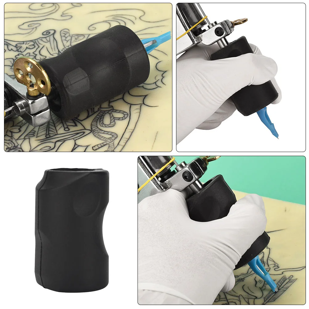 Silicone Tattoo Handle Cover, aperto protetor para Pen, à prova de choque, resistente luva, acessório durável, anti-derrapante, liga de alumínio